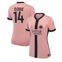 Camisa de Futebol Paris Saint-Germain Desire Doue #14 Equipamento Alternativo Mulheres 2024-25 Manga Curta